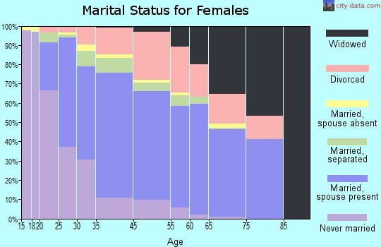 Ferndale marital status for females