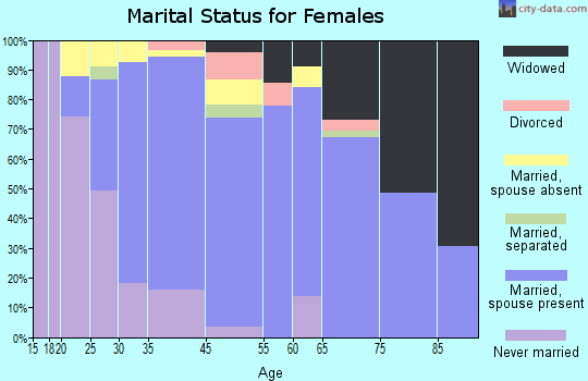 Hillandale marital status for females