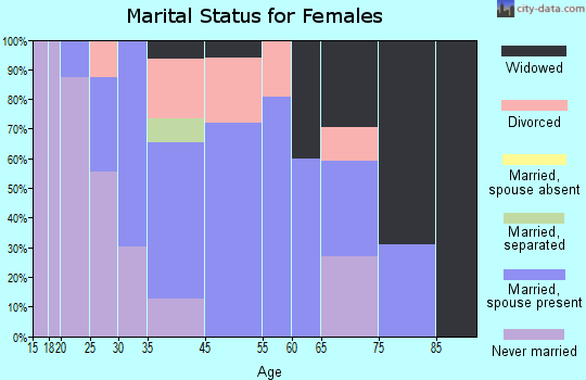 Bondsville marital status for females