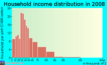 Reagan County household income distribution in 2008