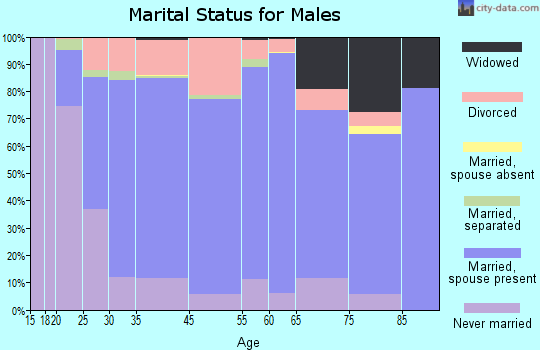 Eaton County marital status for males
