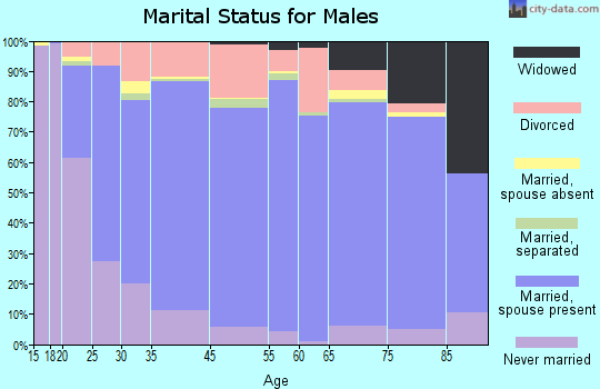 Hancock County marital status for males
