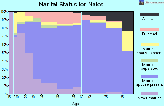 San Juan County marital status for males