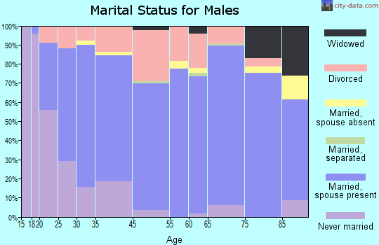 Cleveland County marital status for males
