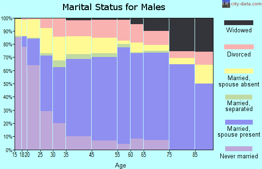 Greenville County marital status for males