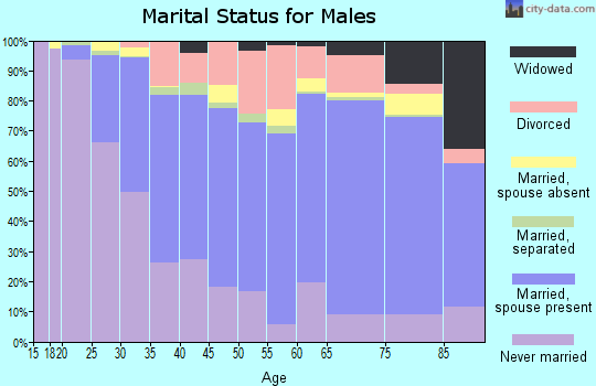 Cambria County marital status for males