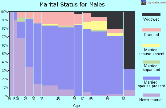 Campbell County marital status for males
