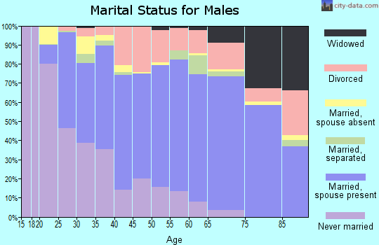 Bastrop County marital status for males
