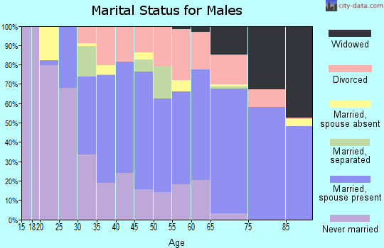 Okanogan County marital status for males