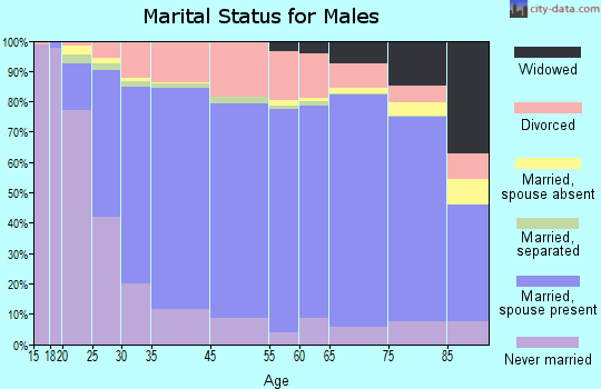 Hinds County marital status for males