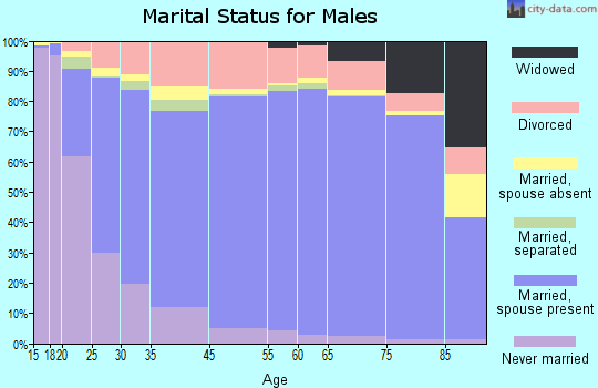 Morrow County marital status for males
