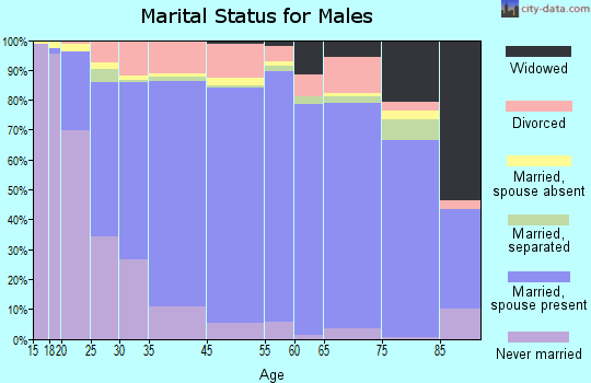Fayette County marital status for males
