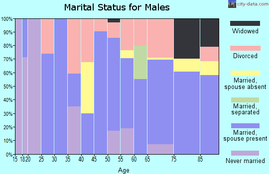 Baylor County marital status for males