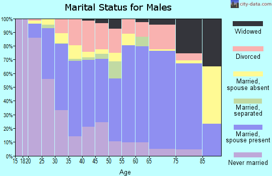 Baker County marital status for males