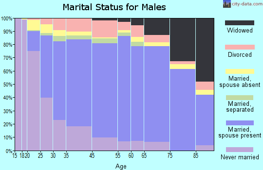 Madison County marital status for males