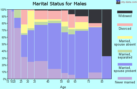 Cumberland County marital status for males