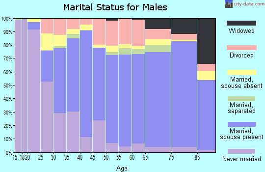 Kent County marital status for males