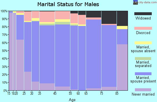 Becker County marital status for males