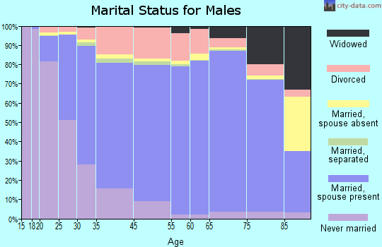 Calhoun County marital status for males