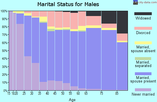 Canyon County marital status for males