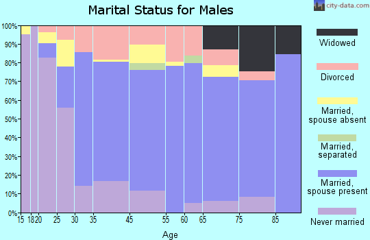 Union County marital status for males