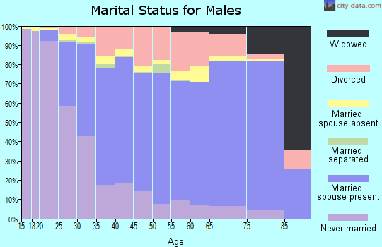 Cleveland County marital status for males