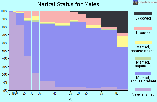 Valencia County marital status for males
