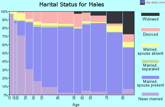 Alleghany County marital status for males