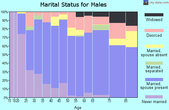 Millard County marital status for males