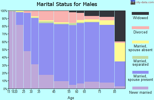 Hanson County marital status for males