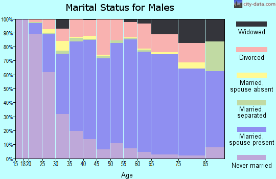 Nelson County marital status for males