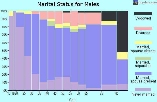 Cass County marital status for males
