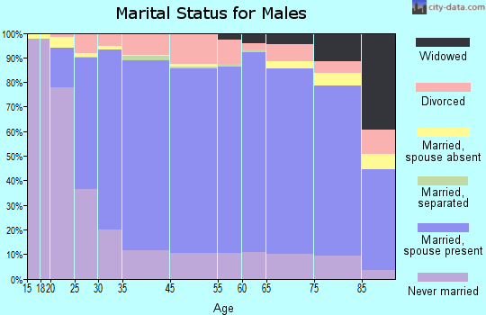 Wallowa County marital status for males