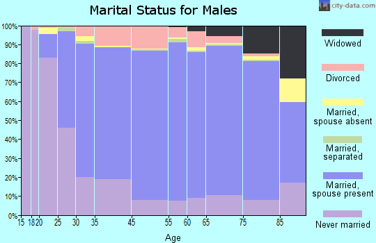 Monroe County marital status for males
