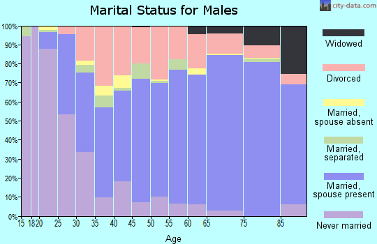 Camden County marital status for males