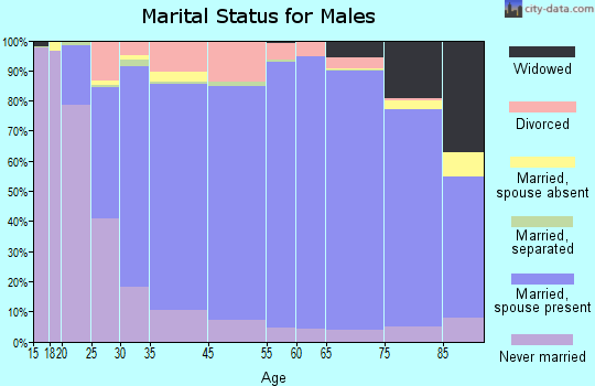 Estill County marital status for males