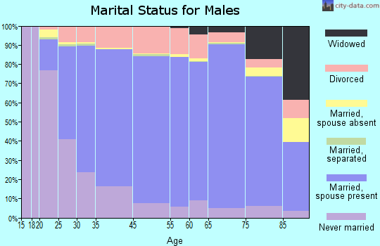 Carson County marital status for males
