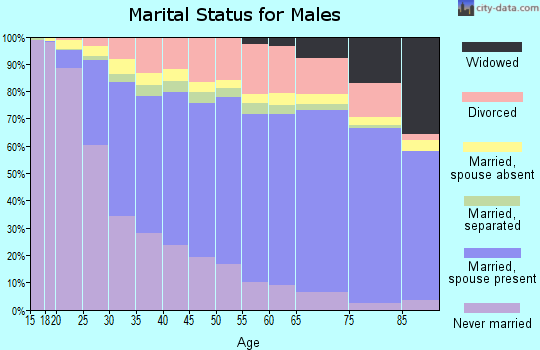 Bexar County marital status for males