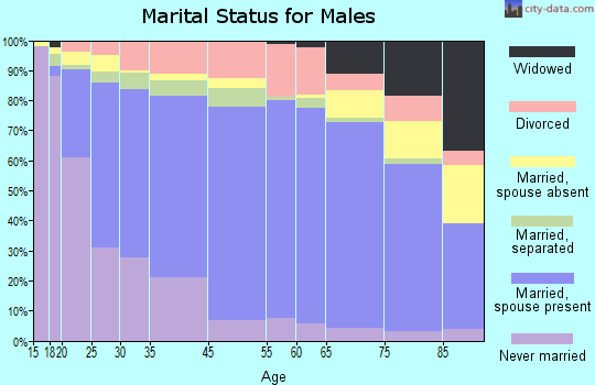 Howard County marital status for males