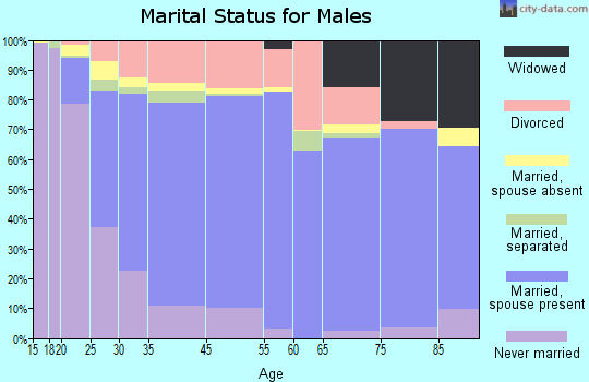 Door County marital status for males