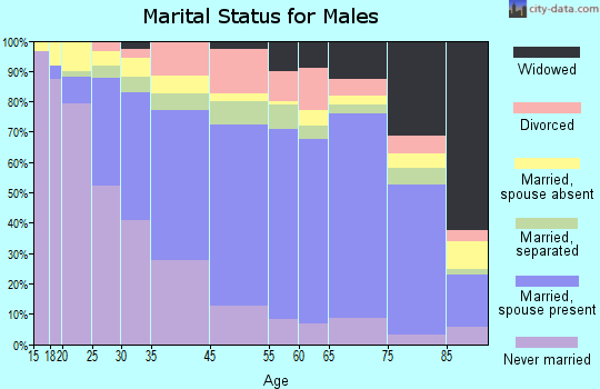 Gage County marital status for males
