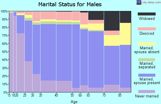 Forsyth County marital status for males
