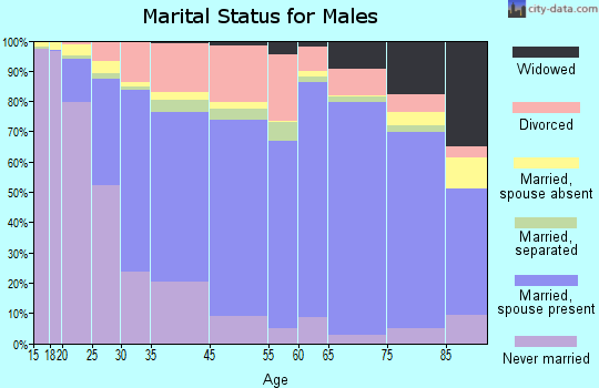 Harrison County marital status for males
