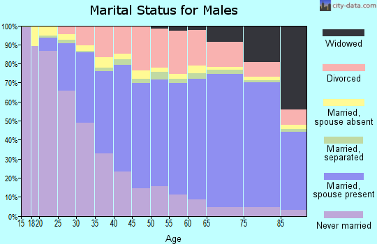 Duval County marital status for males