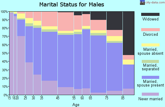 Hancock County marital status for males
