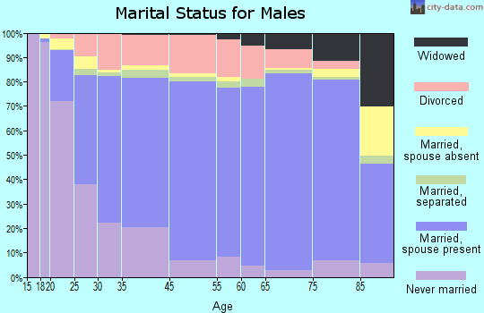 San Benito County marital status for males