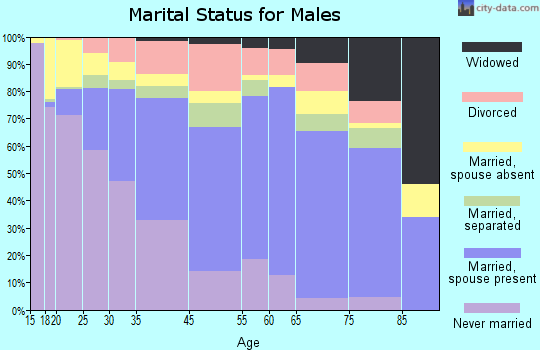 Gray County marital status for males
