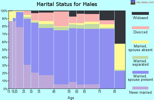 Benton County marital status for males