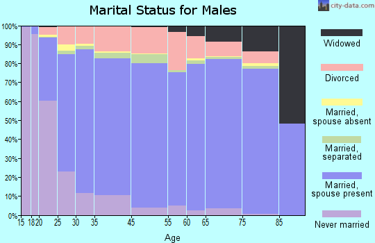 Marlboro County marital status for males