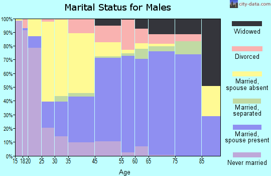 Barron County marital status for males